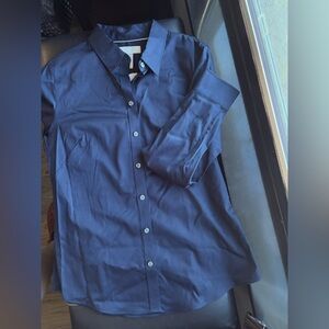 Dark blue Banana Republic button up blouse